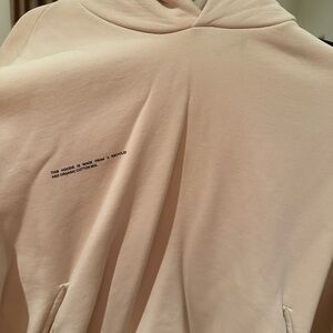 Pangaia Cream Hoodie with Cozy Texture